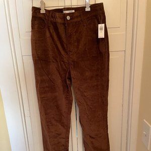 High Rise Rockstar Super Skinny Brown Curduroy Size 10 Tall